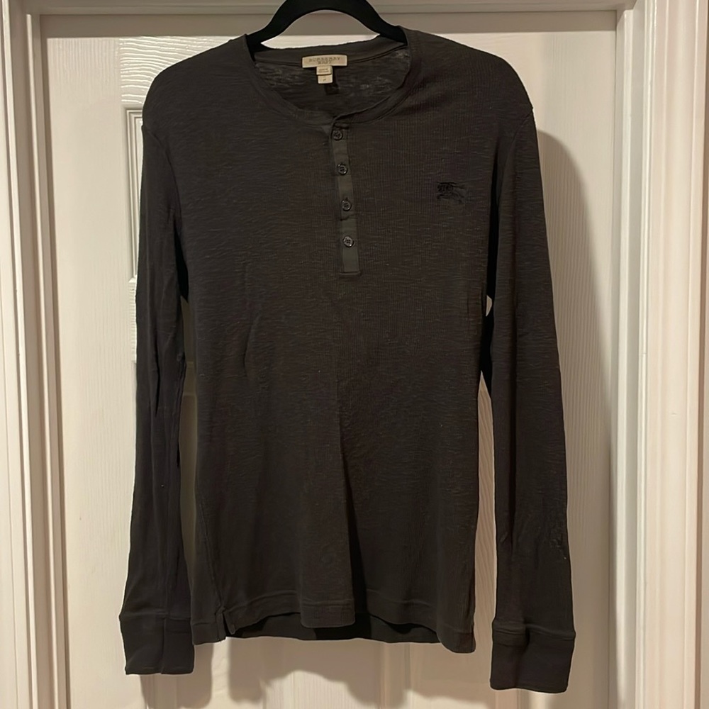 Men’s Burberry Henley LongSleeve Shirt Small
